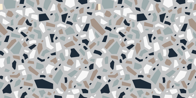 Fragmented grey terrazzo stone effect vinyl carpet - TenStickers