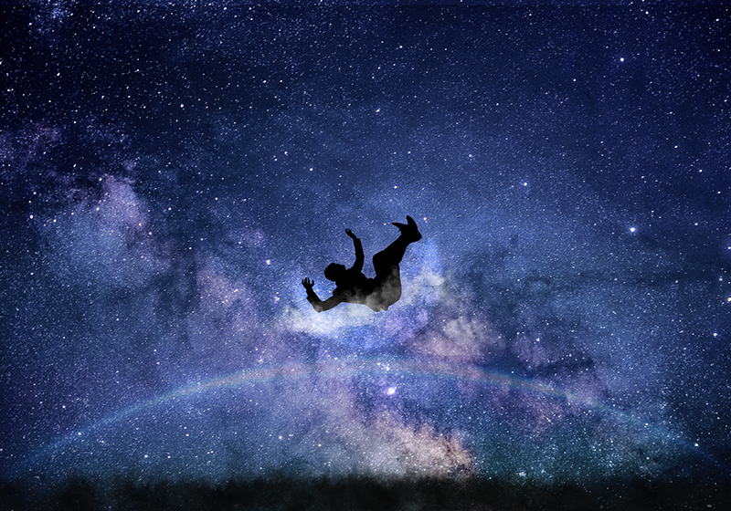 Falling Through Cosmos star vinyl carpet - TenStickers
