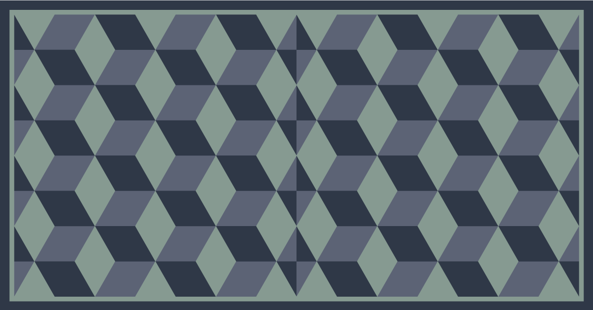 Cubic Pattern Play geometric vinyl carpet - TenStickers