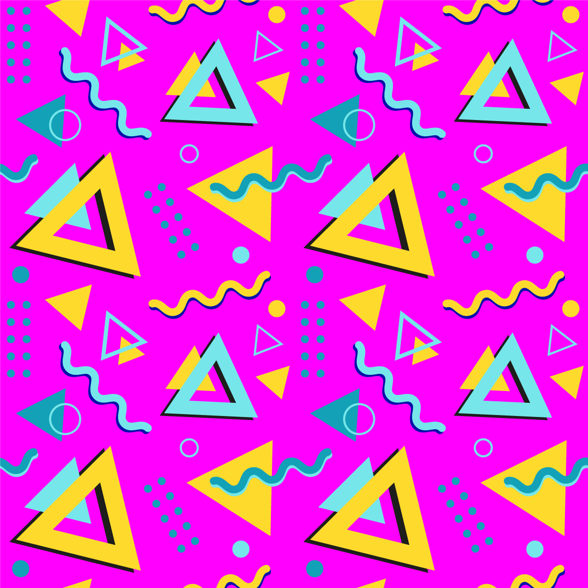 1980s memphis pattern geometric vinyl carpet - TenStickers