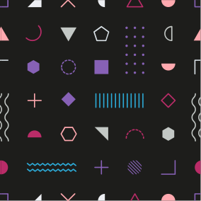 Playful Shapes Display geometric vinyl carpet - TenStickers