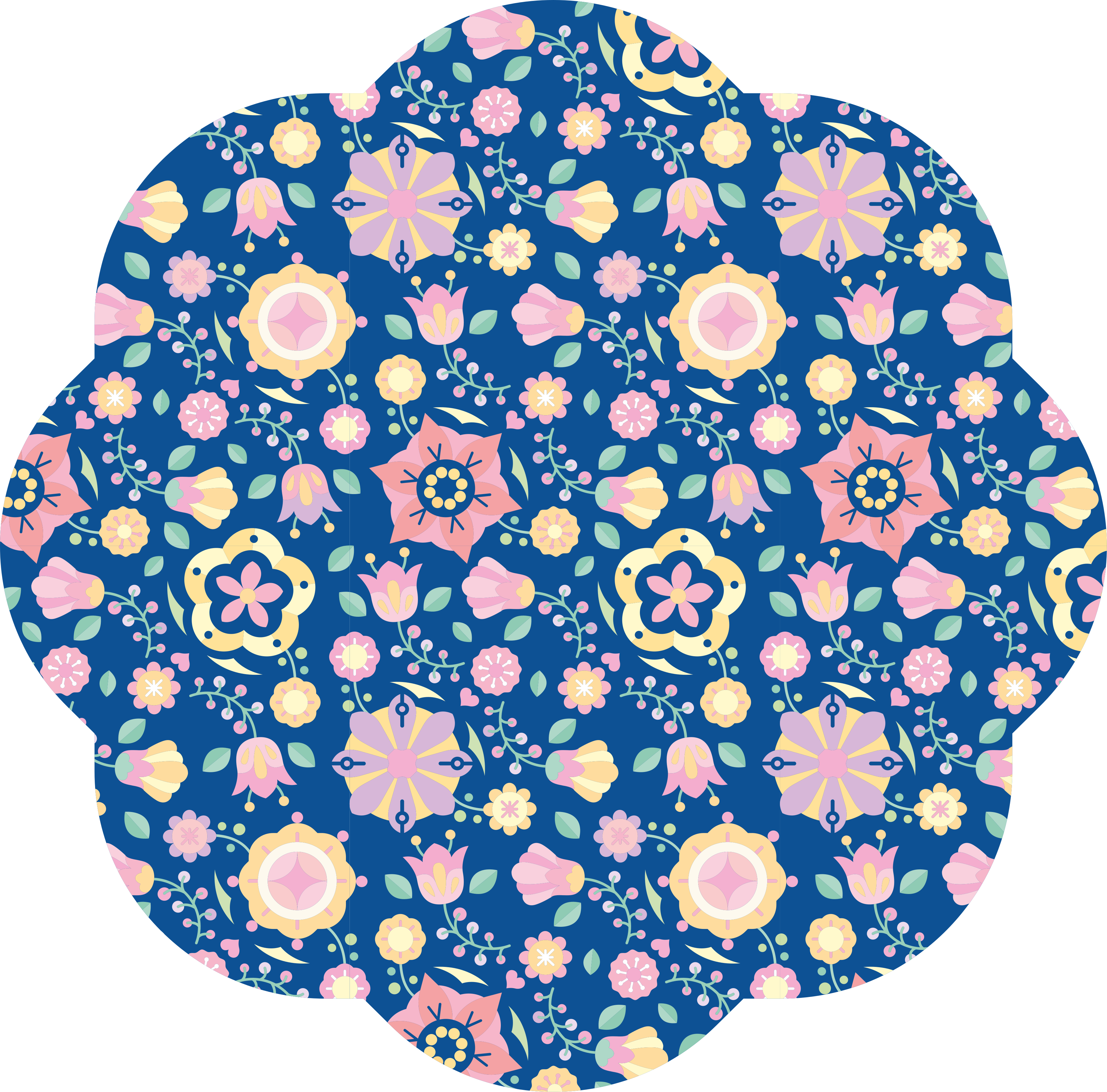 Botanical Bliss floral vinyl carpet - TenStickers