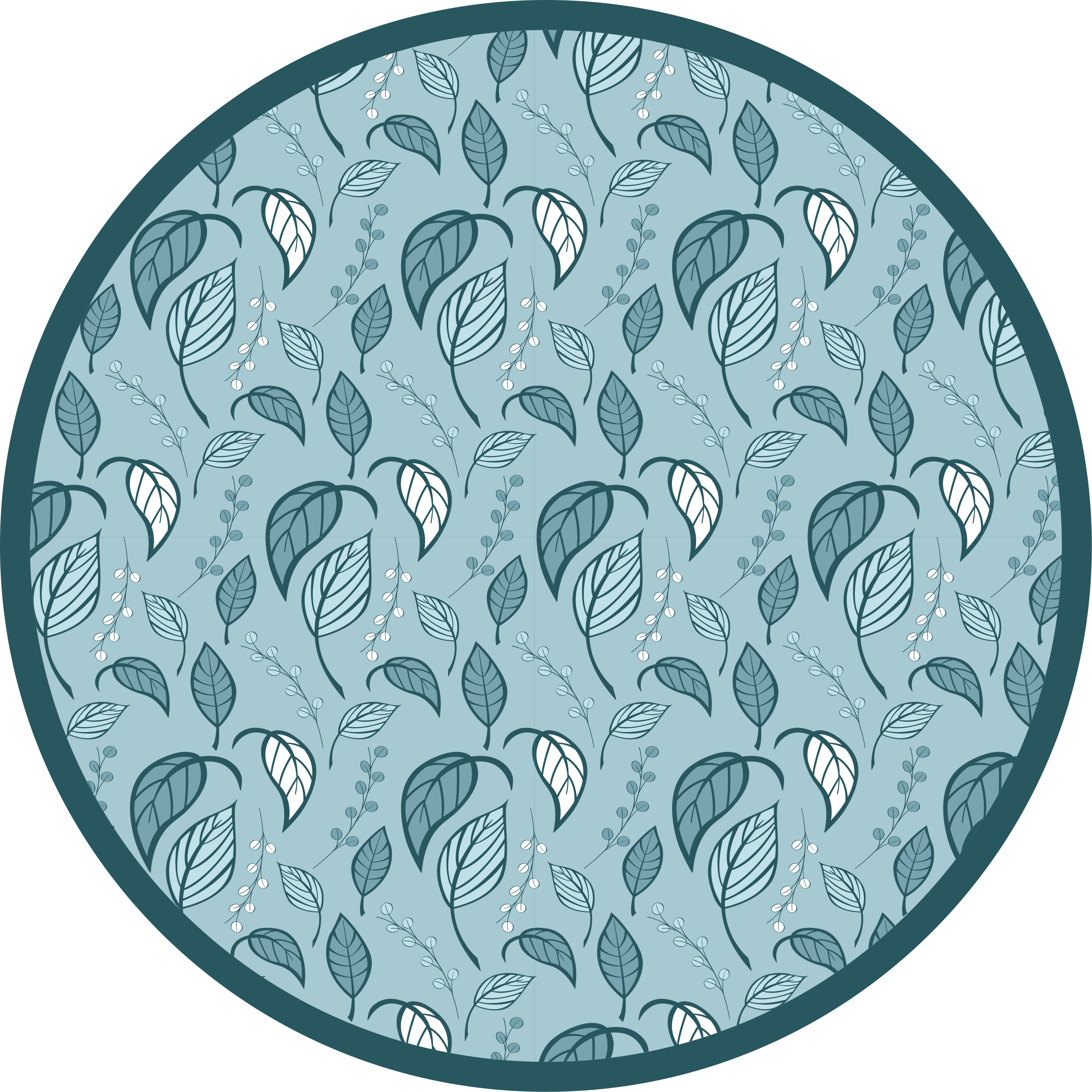 Foliage motif floral vinyl carpet - TenStickers