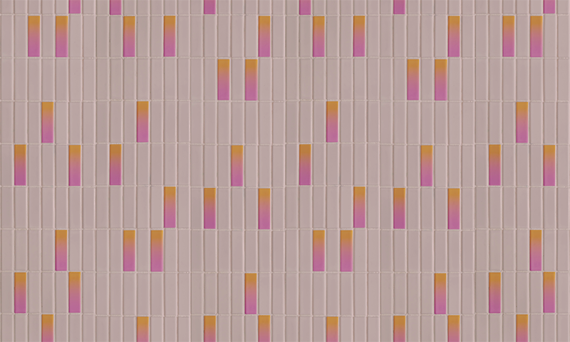 Pink gradient blocks tile vinyl carpet - TenStickers