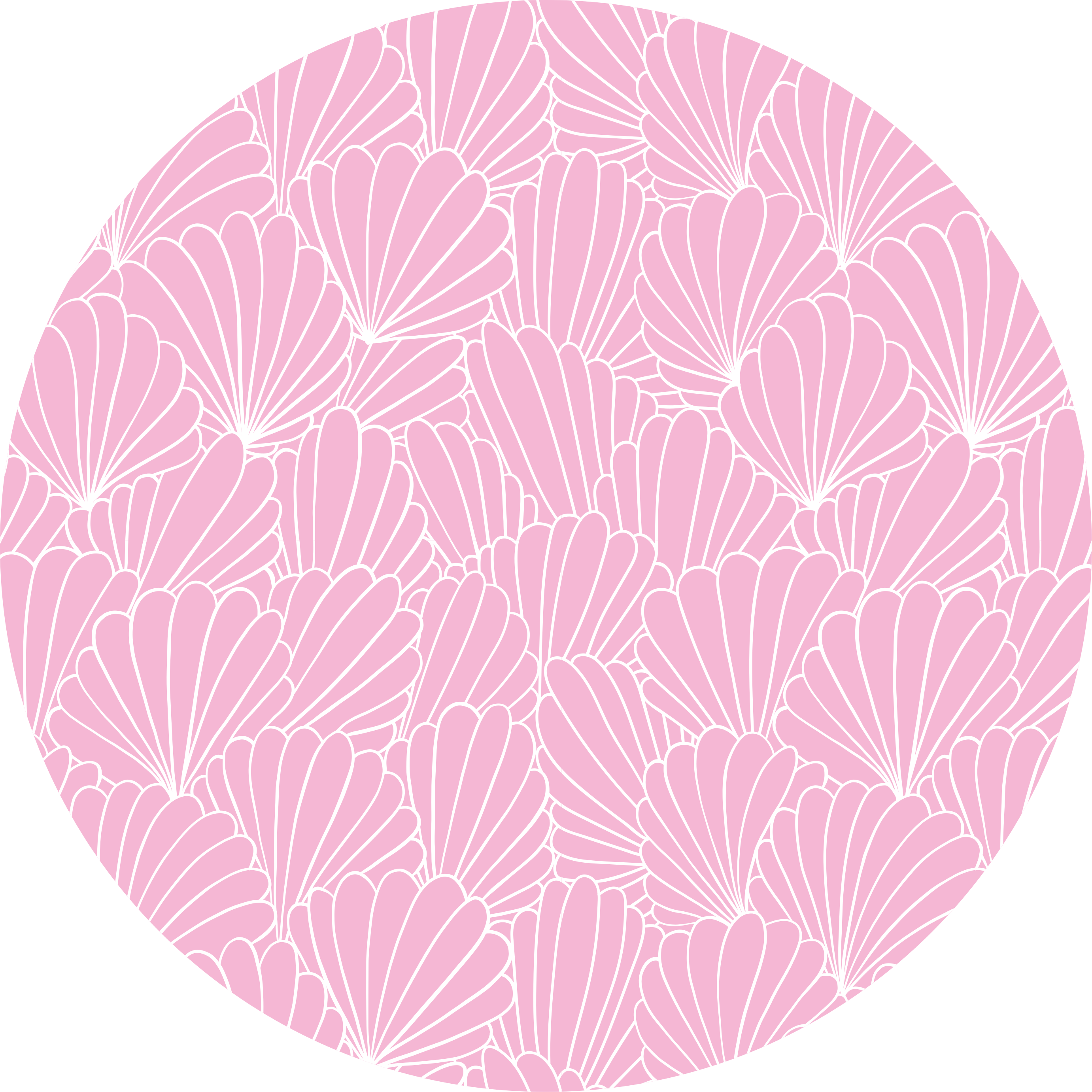 Pink Shell Pattern bathroom vinyl carpet - TenStickers