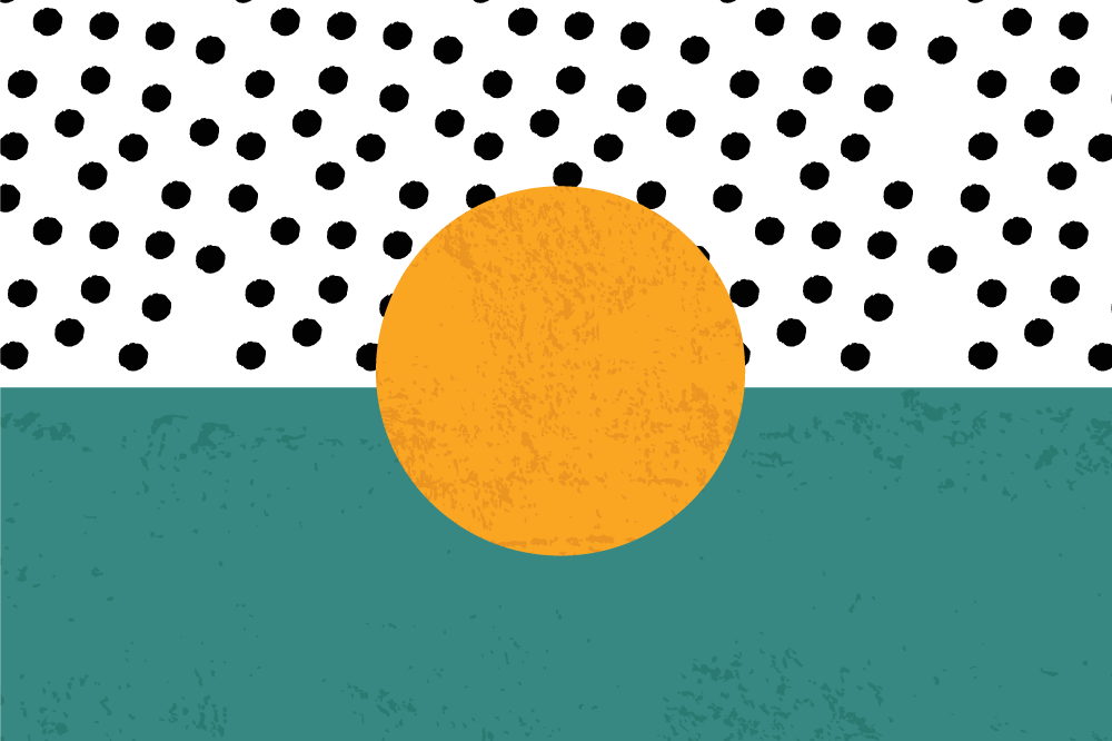 Circle and Dots minimalist vinyl carpet - TenStickers