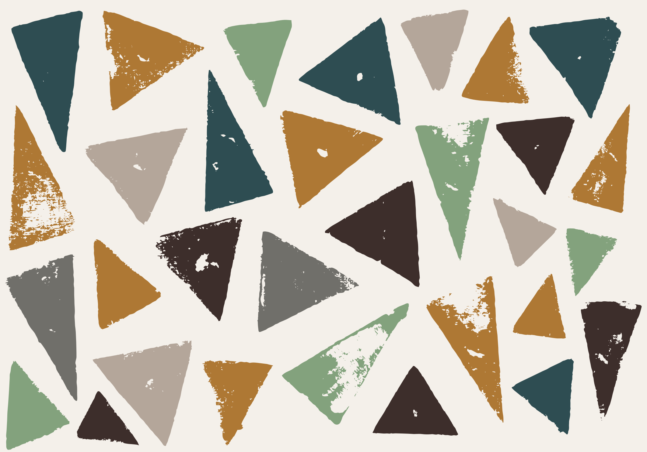 Vibrant Triangle Motif minimalist vinyl carpet - TenStickers