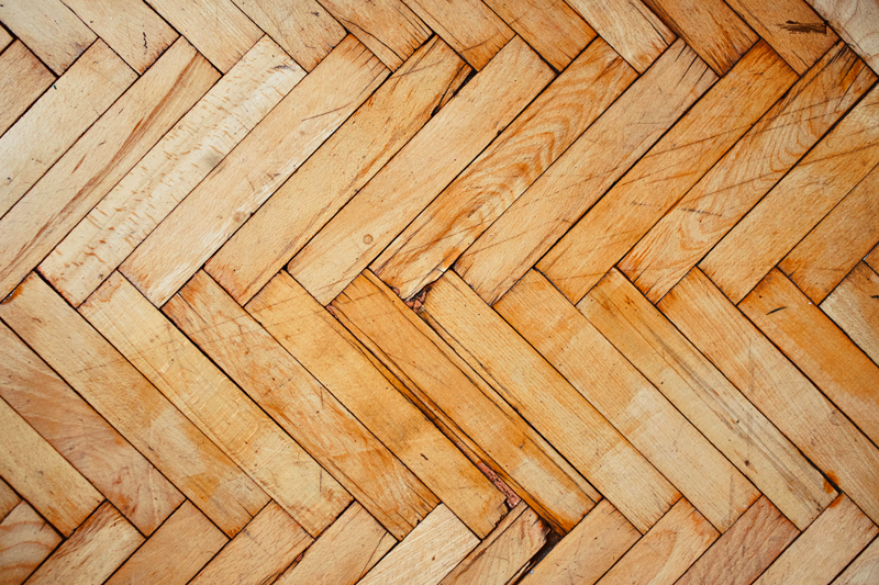 Herringbone Pattern wood effect vinyl carpet - TenStickers