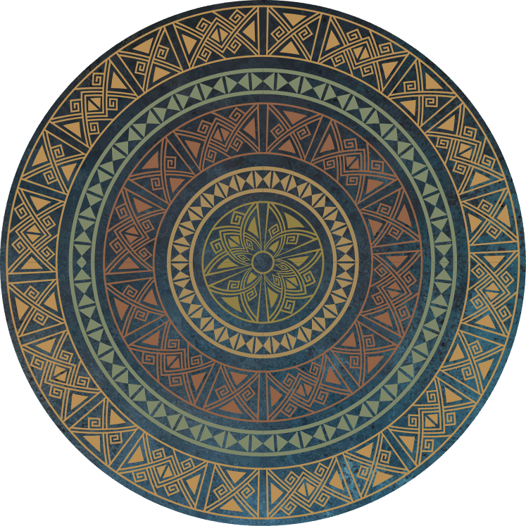 Ancient mandala ethnic vinyl carpet - TenStickers