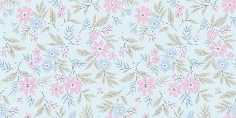 Shabby Chic spring floral rug - TenStickers