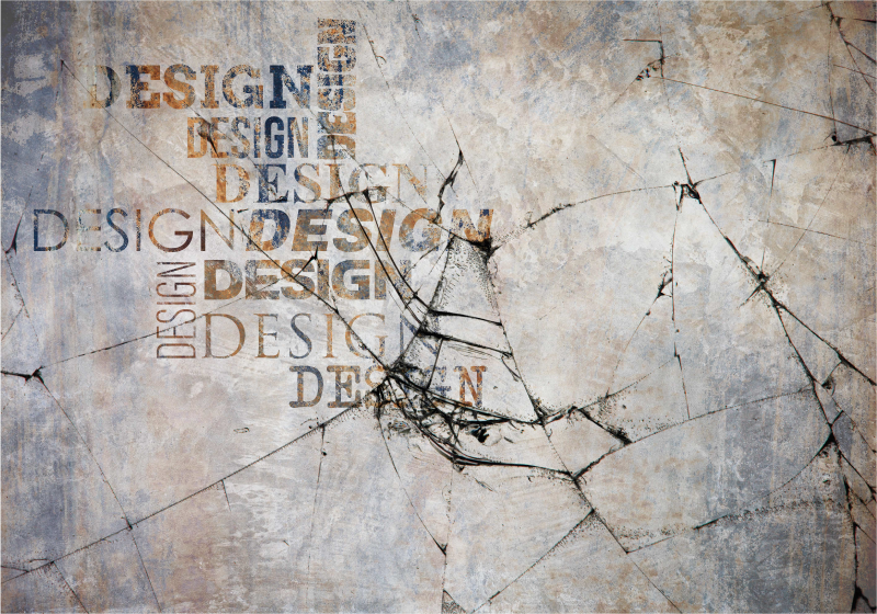 Fragmented Rock Typography stone effect vinyl carpet - TenStickers