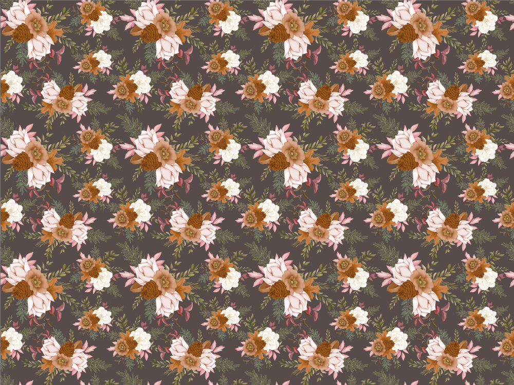Floral vinyl carpet floral design sophistication - TenStickers