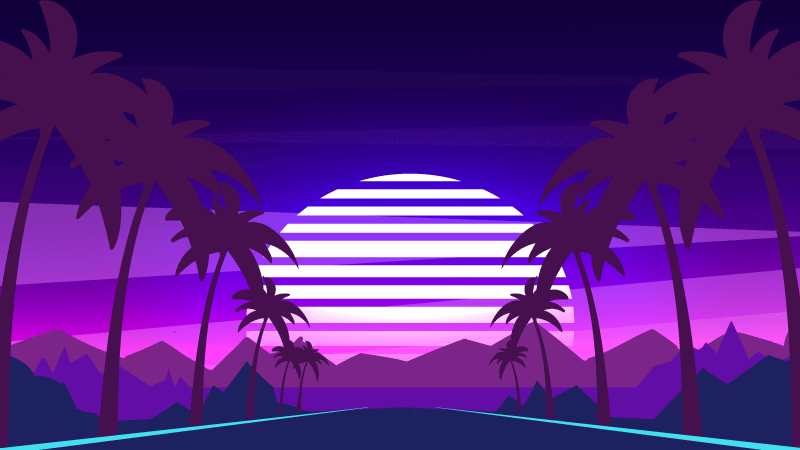 Retro Sunset Aesthetic modern vinyl carpet - TenStickers