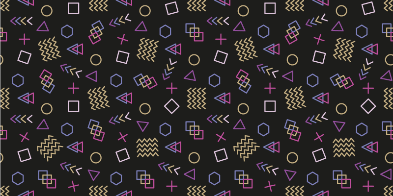 Retro Geometric Shapes vintage vinyl carpet - TenStickers