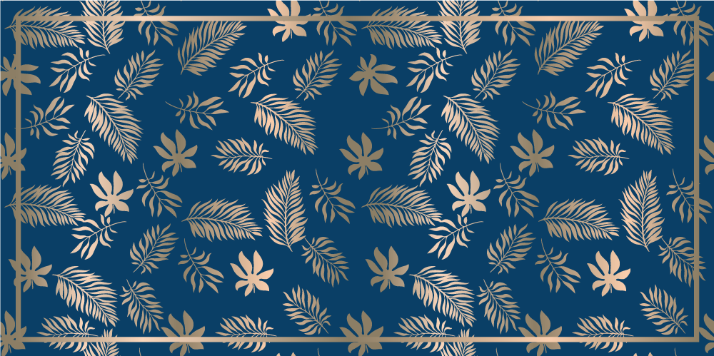 Tropical Leaf Pattern floral vinyl carpet - TenStickers