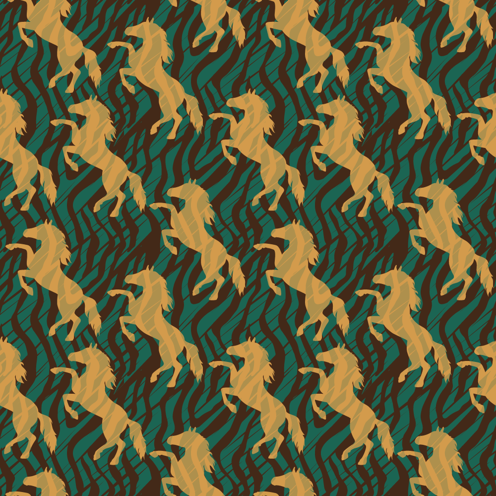 Safari Motif Overlay animal print vinyl carpet - TenStickers