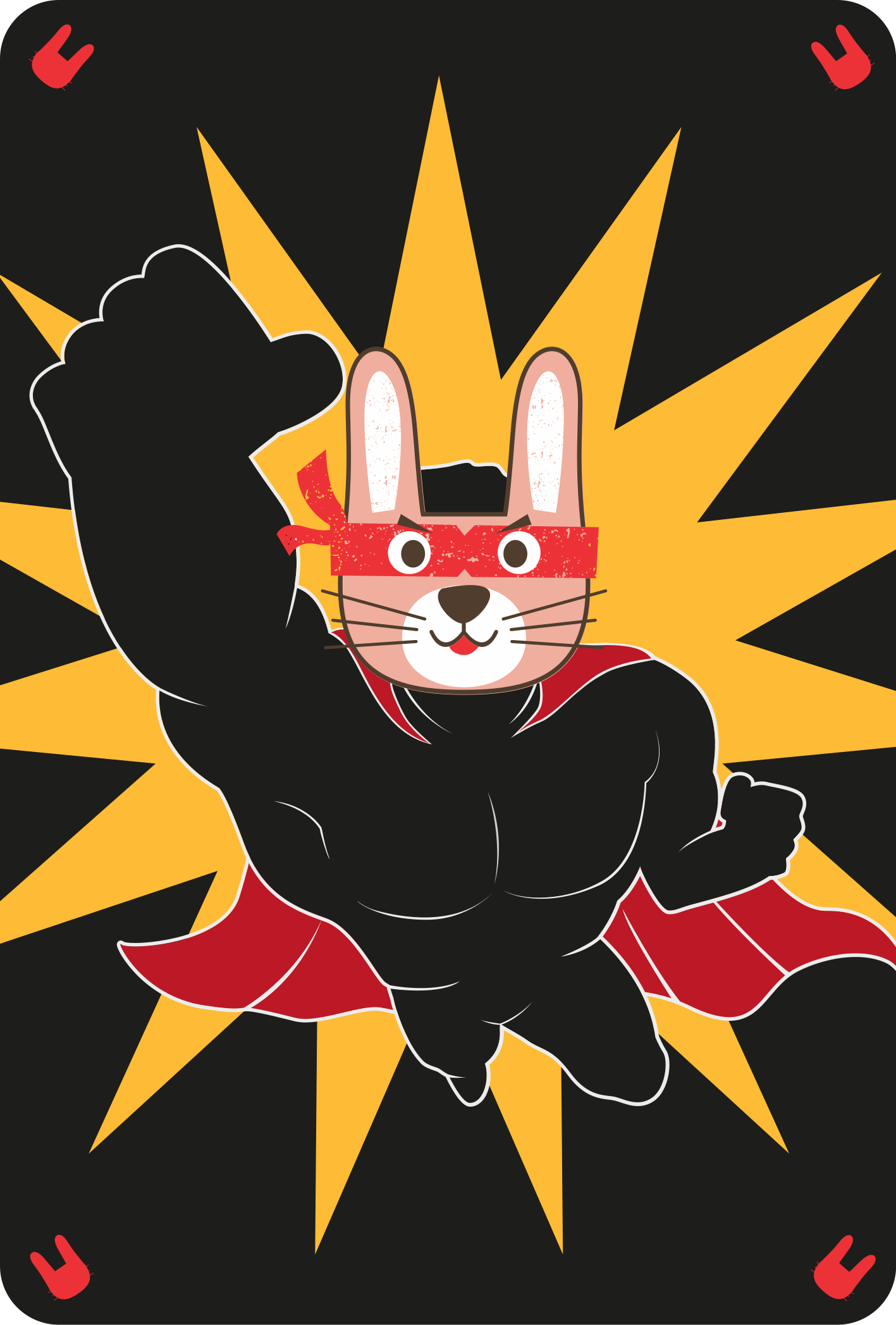 Superhero Bunny Adventure kids vinyl carpet - TenStickers