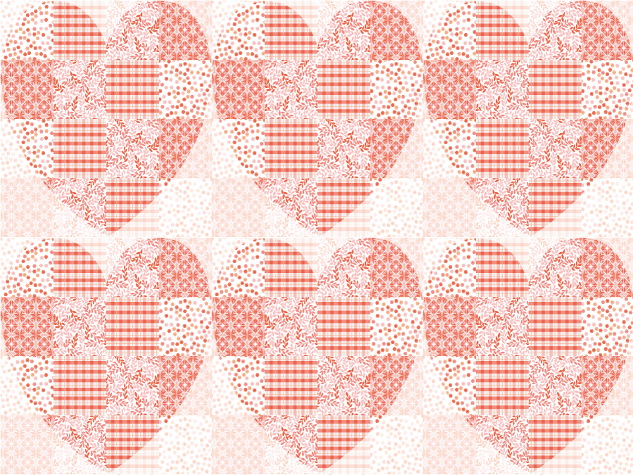 Patterned Heart Overlay entrance hall vinyl carpet - TenStickers