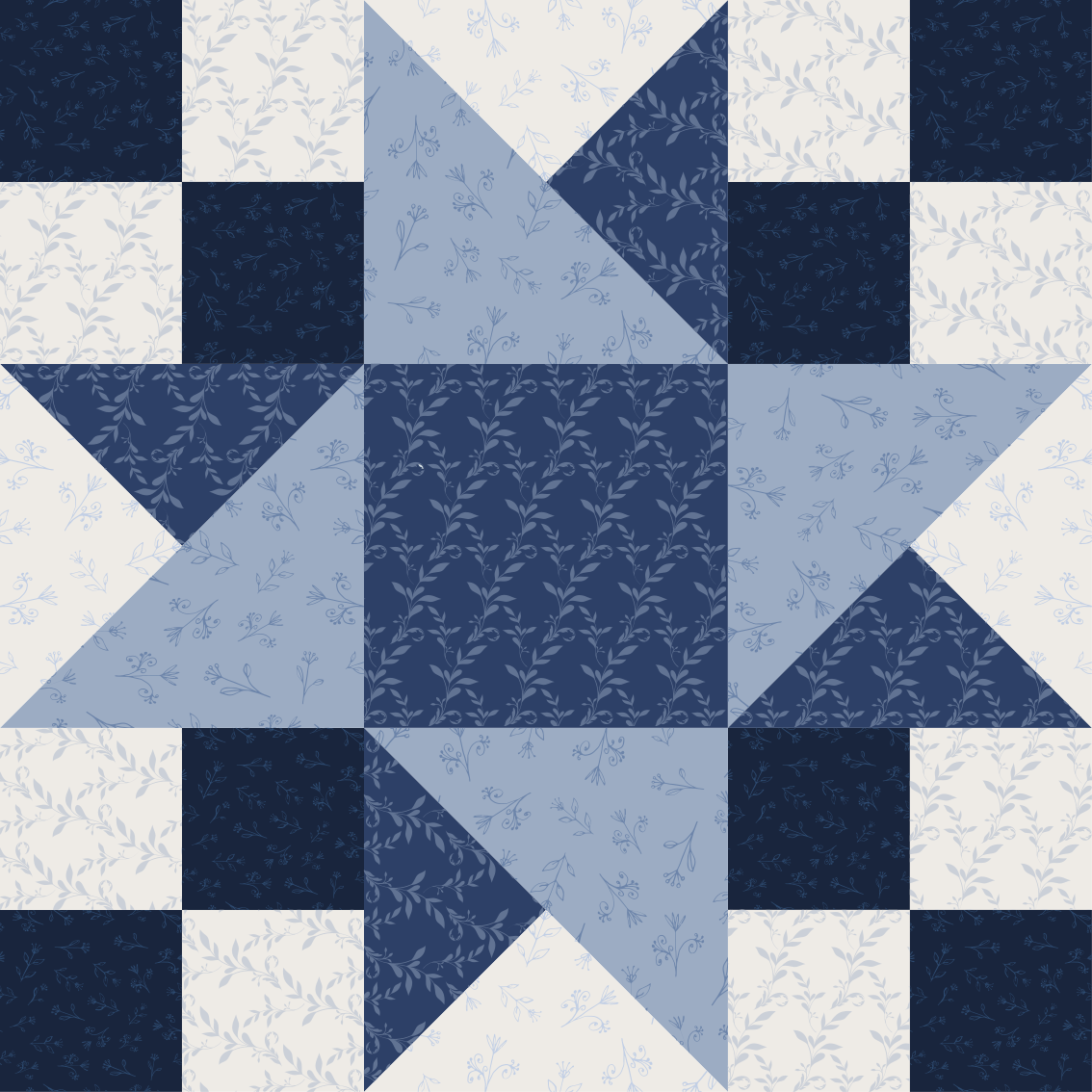 Patchwork Star Pattern geometric vinyl carpet - TenStickers