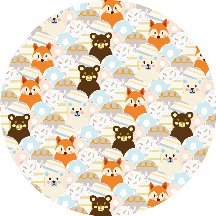 Adorable Animal Pattern nursery vinyl carpet - TenStickers