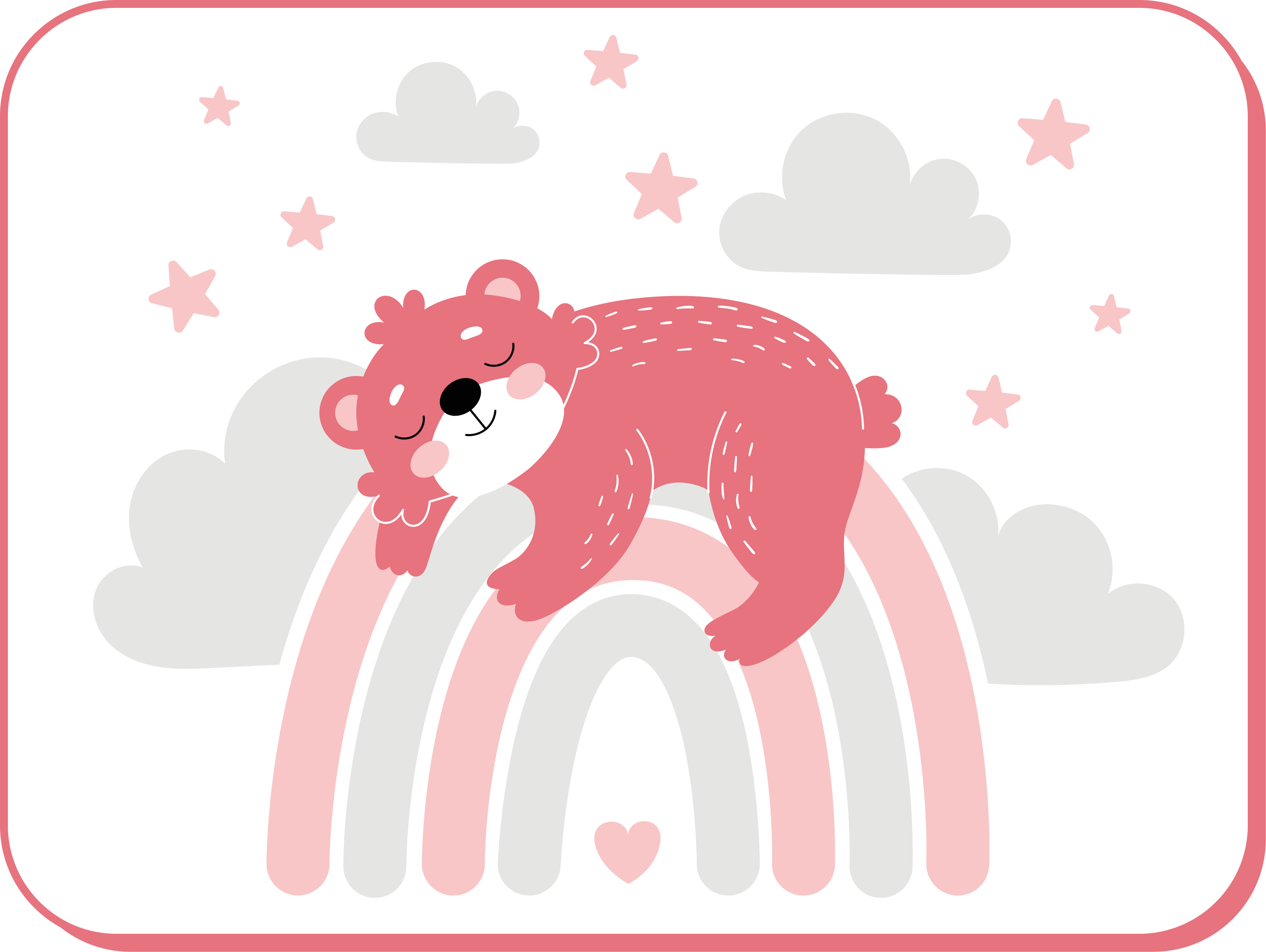 Sleepy Bear Rainbow nursery vinyl carpet - TenStickers