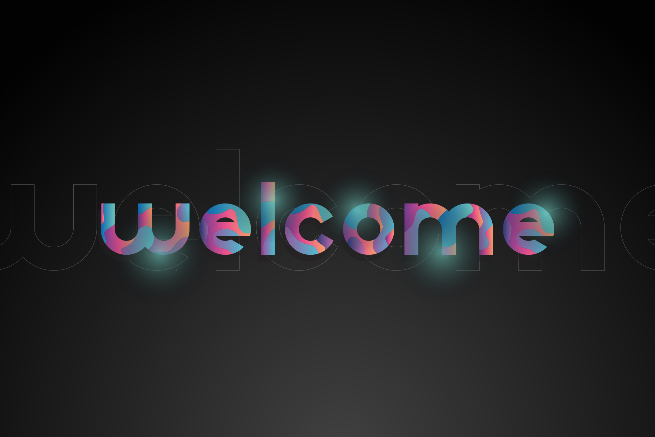 Colorful Welcome Text entrance hall vinyl carpet - TenStickers