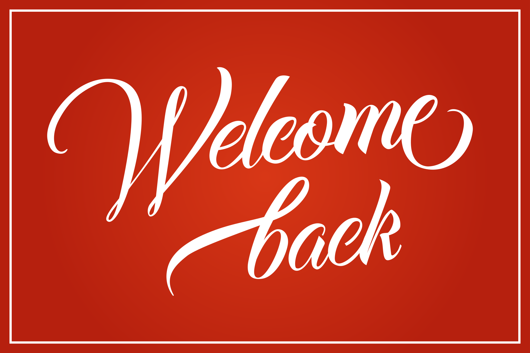 Warm Welcome Back Text custom vinyl carpet - TenStickers