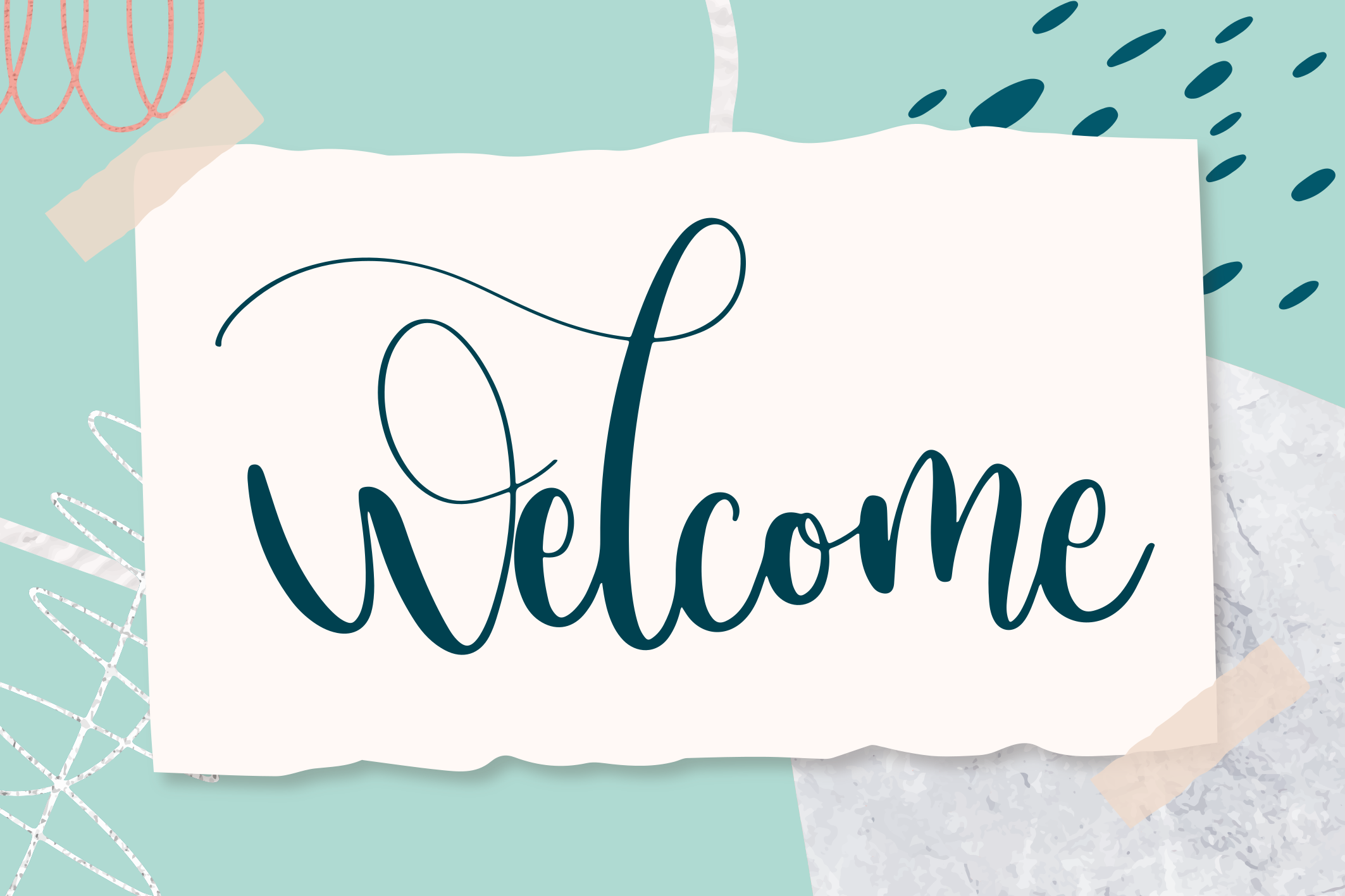 Elegant Entrance Text custom vinyl carpet - TenStickers