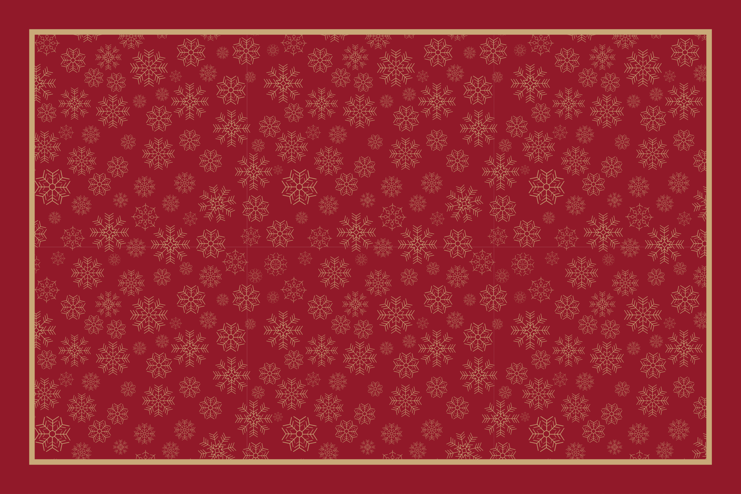 Festive Snowflake Pattern Christmas vinyl carpet - TenStickers