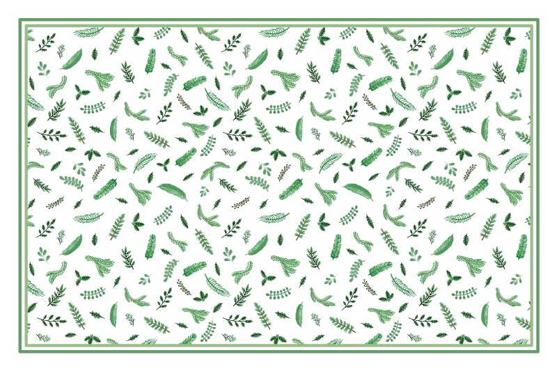 Green botanical footwear floral vinyl carpet - TenStickers