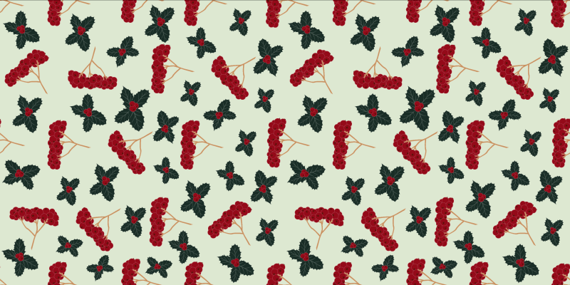 Berry Leaf Pattern floral vinyl carpet - TenStickers