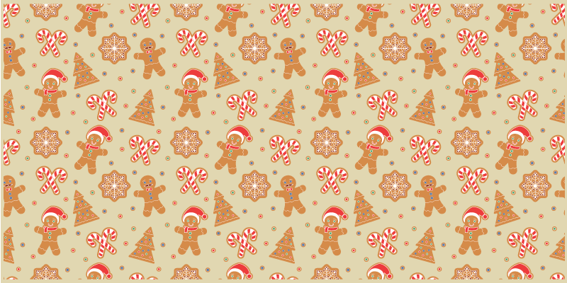 Festive Holiday Patterns Christmas vinyl carpet - TenStickers