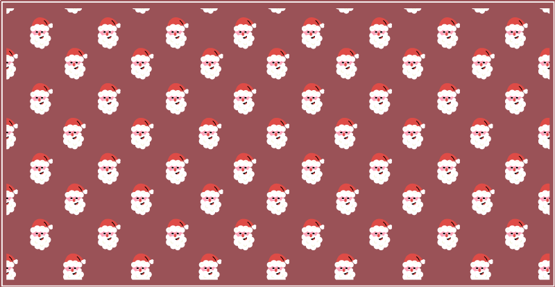 Santa pattern christmas vinyl carpet - TenStickers