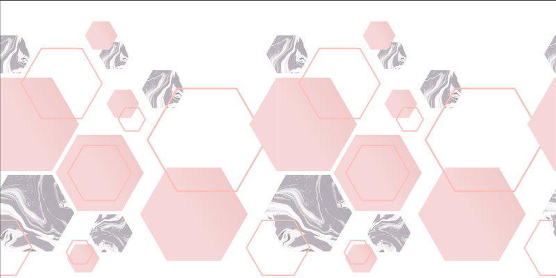 Marbled Hexagons mosaic vinyl carpet - TenStickers