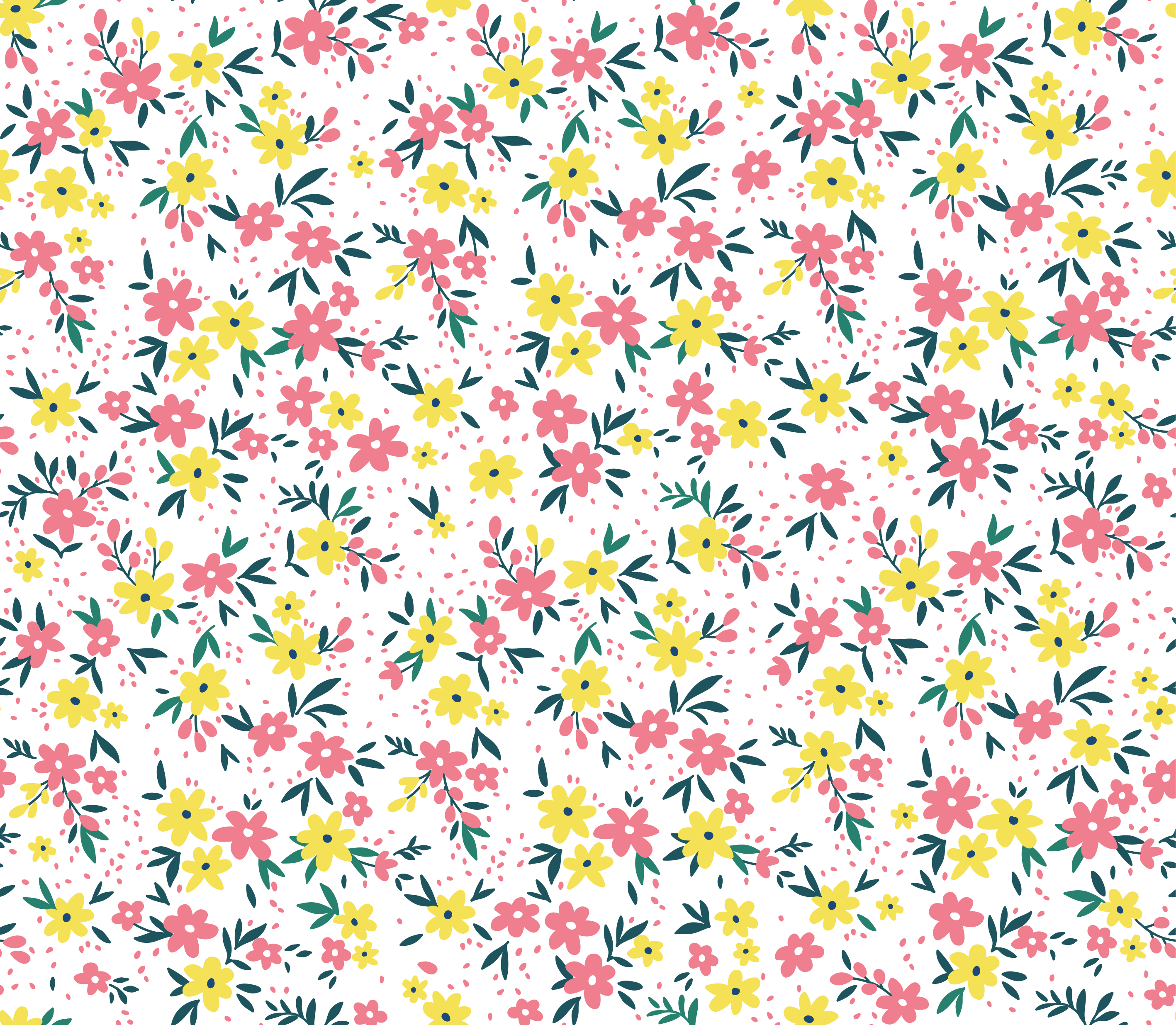 Floral spring canvas floral vinyl carpet - TenStickers