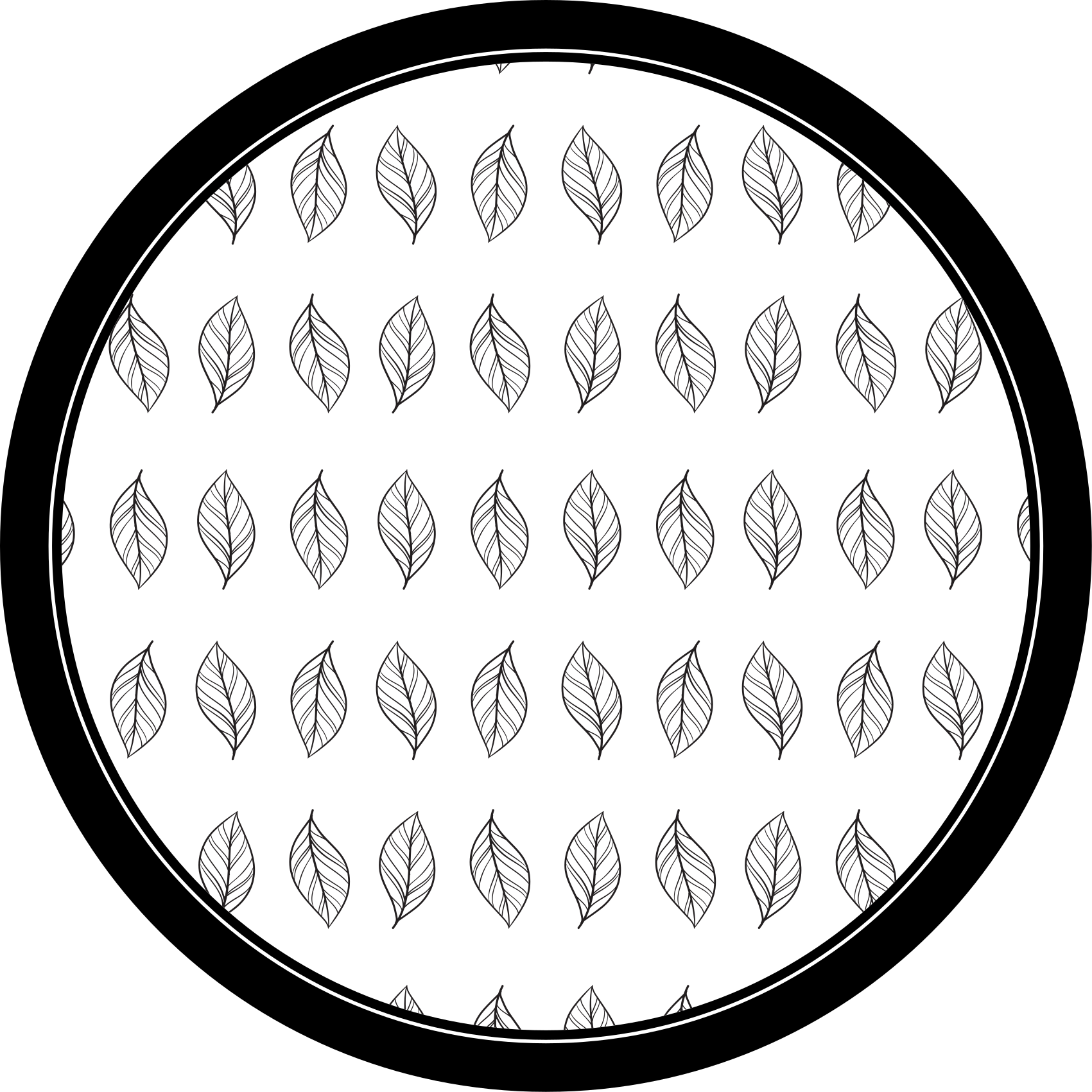 Botanical Outline floral vinyl carpet - TenStickers