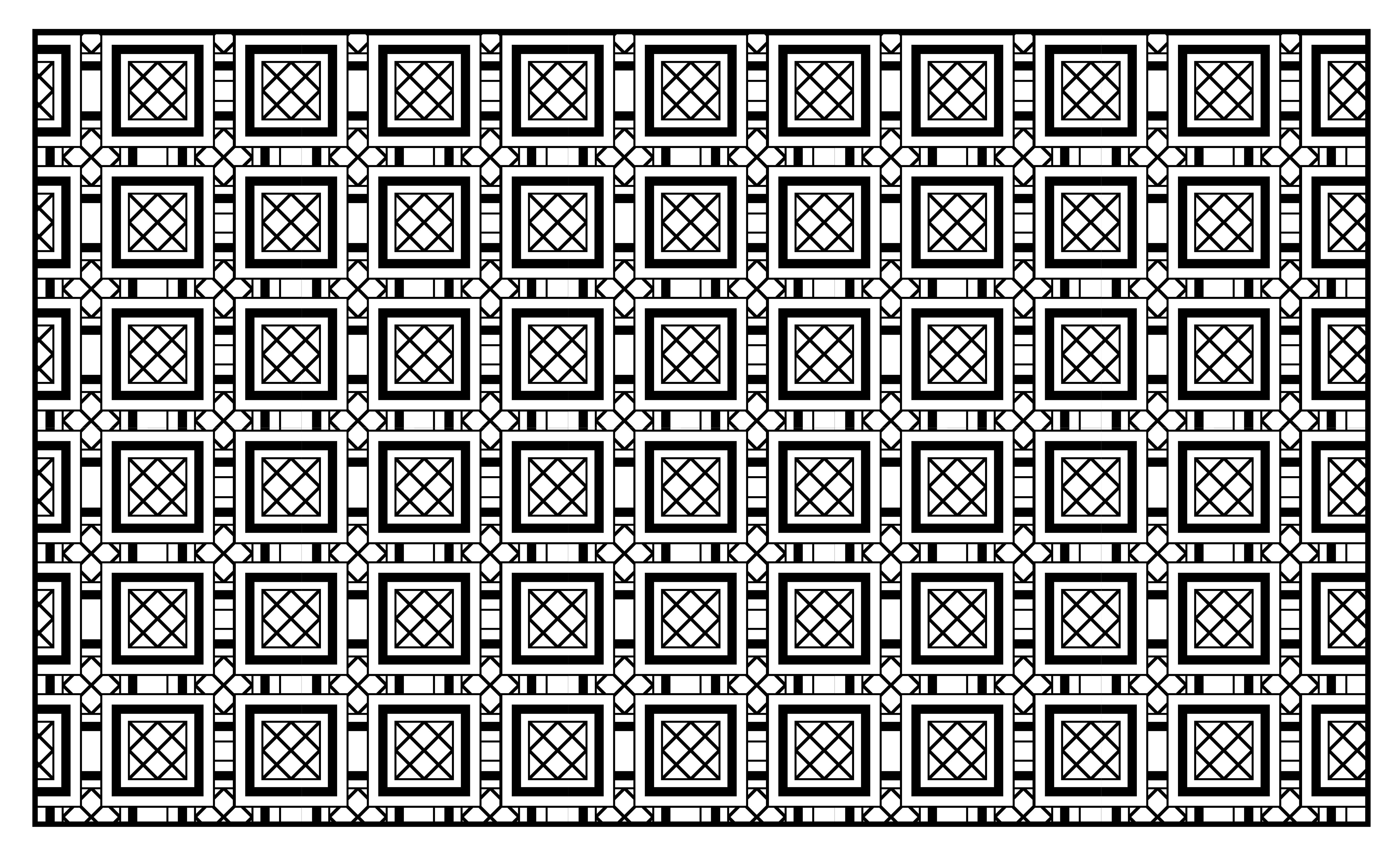 Symmetric Tile Pattern geometric vinyl carpet - TenStickers