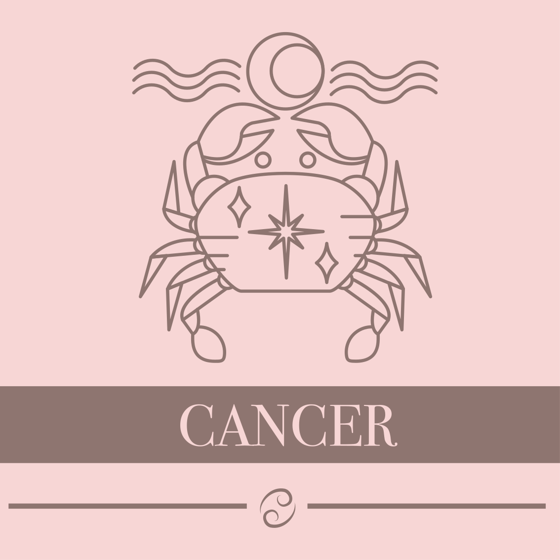 Cancer Zodiac Emblem custom vinyl carpet - TenStickers
