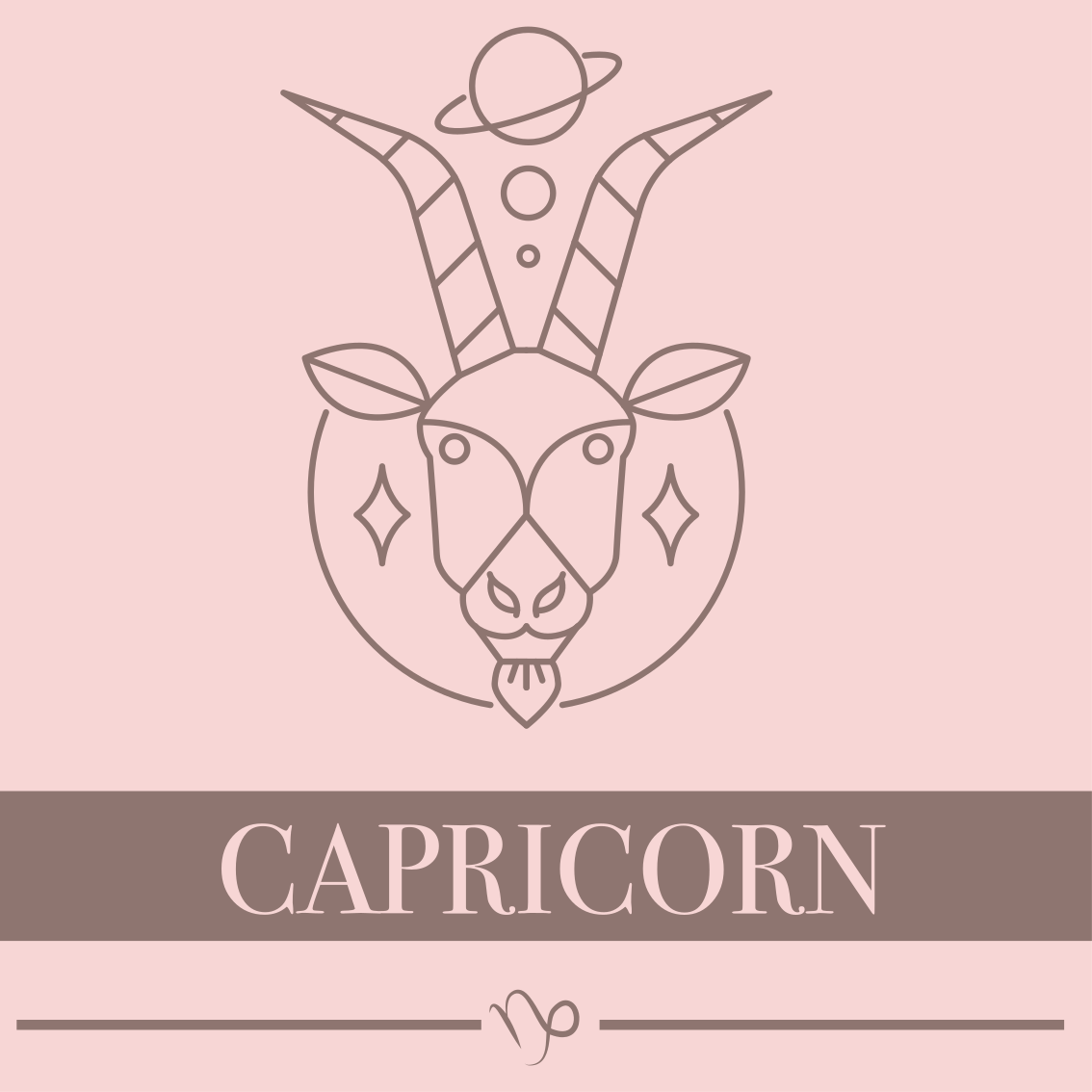 Capricorn Illustration custom vinyl carpet - TenStickers