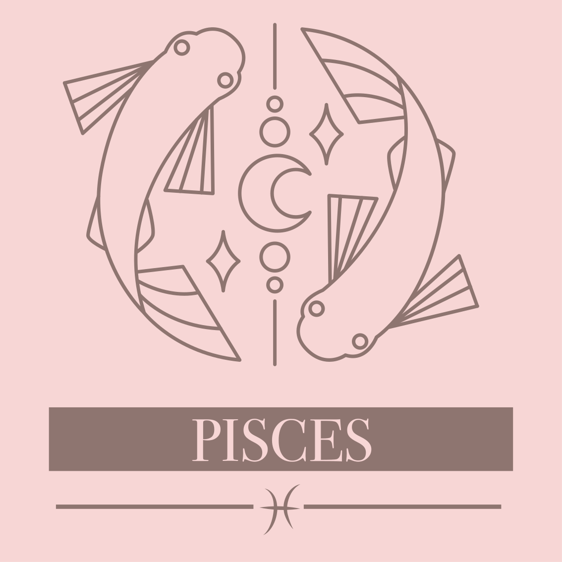 Pisces Zodiac custom vinyl carpet - TenStickers