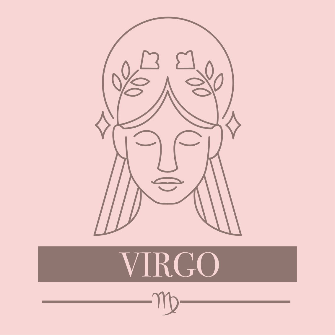Virgo zodiac symbol custom vinyl carpet - TenStickers