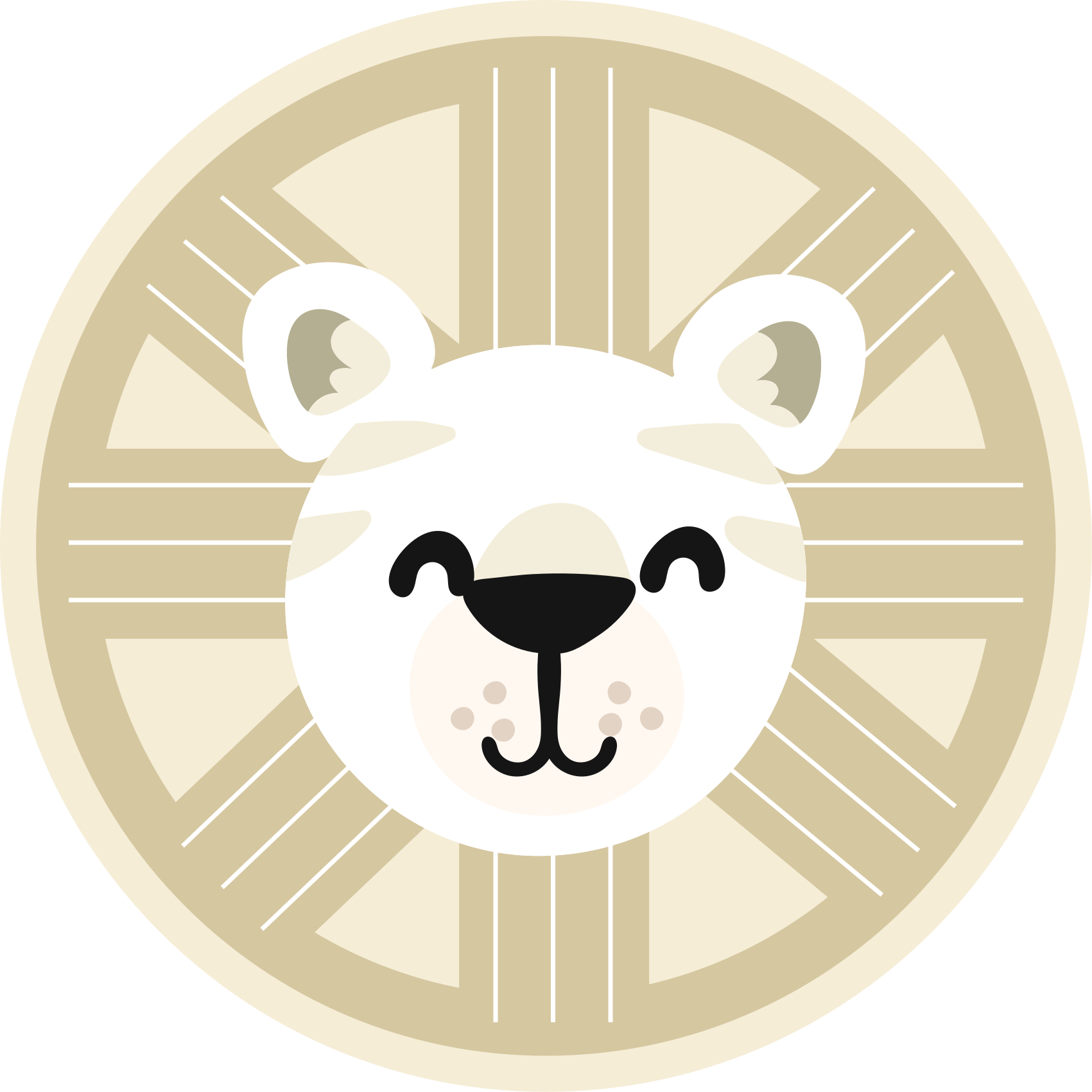 Smiling Lion Graphic nursery vinyl carpet - TenStickers