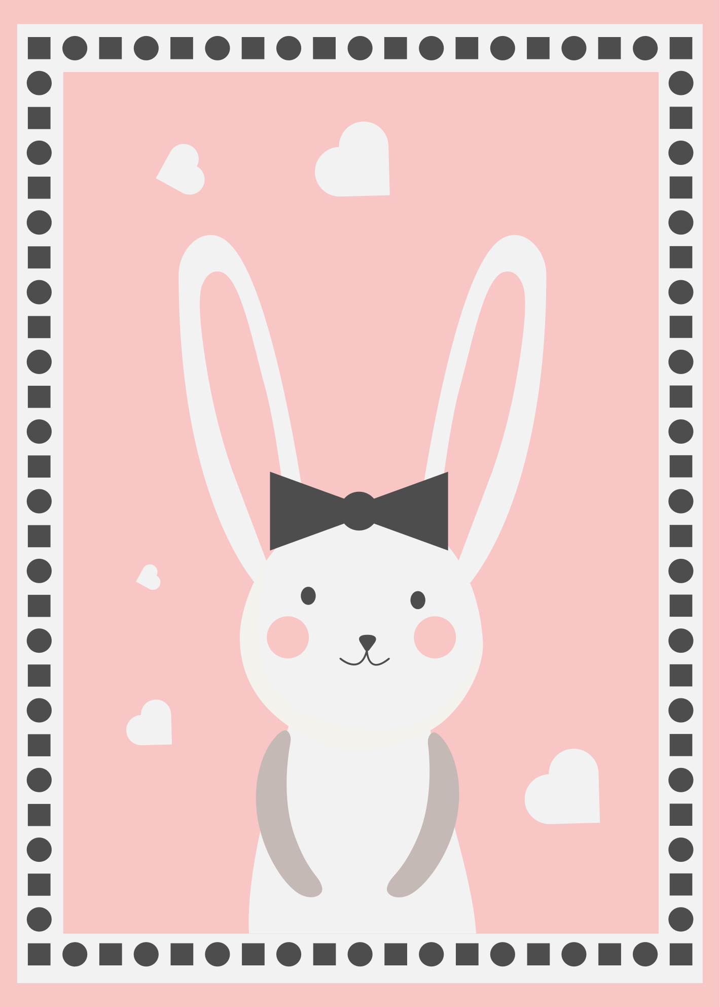 Bunny decor nursery vinyl carpet - TenStickers