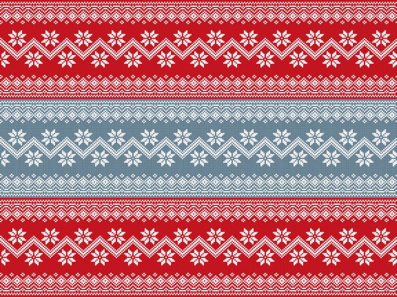 Festive Nordic Pattern Christmas vinyl carpet - TenStickers