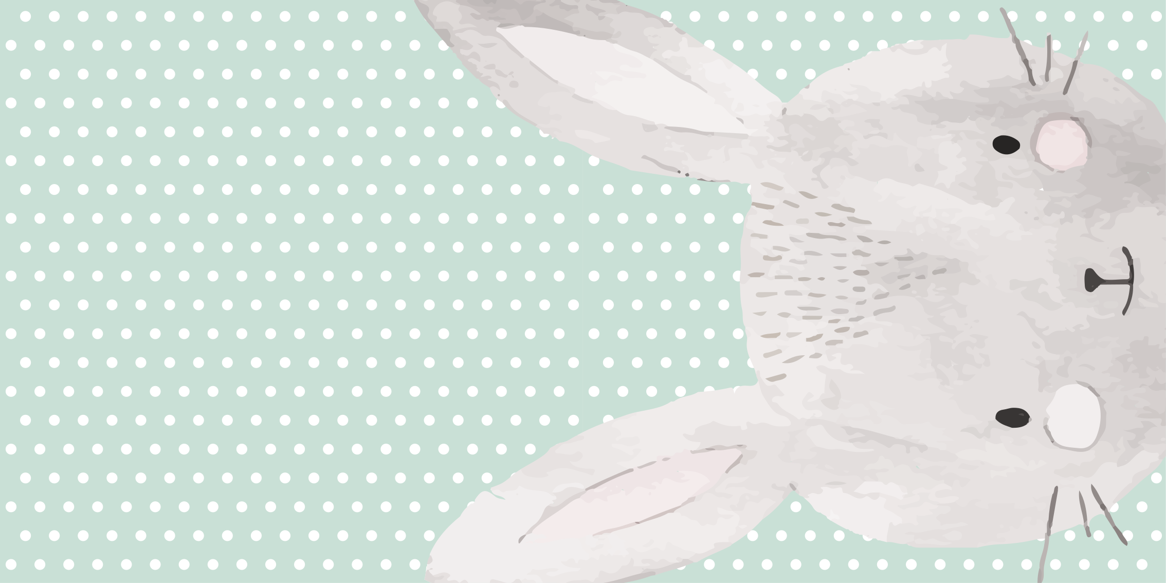 Bunny Illustration nursery vinyl carpet - TenStickers