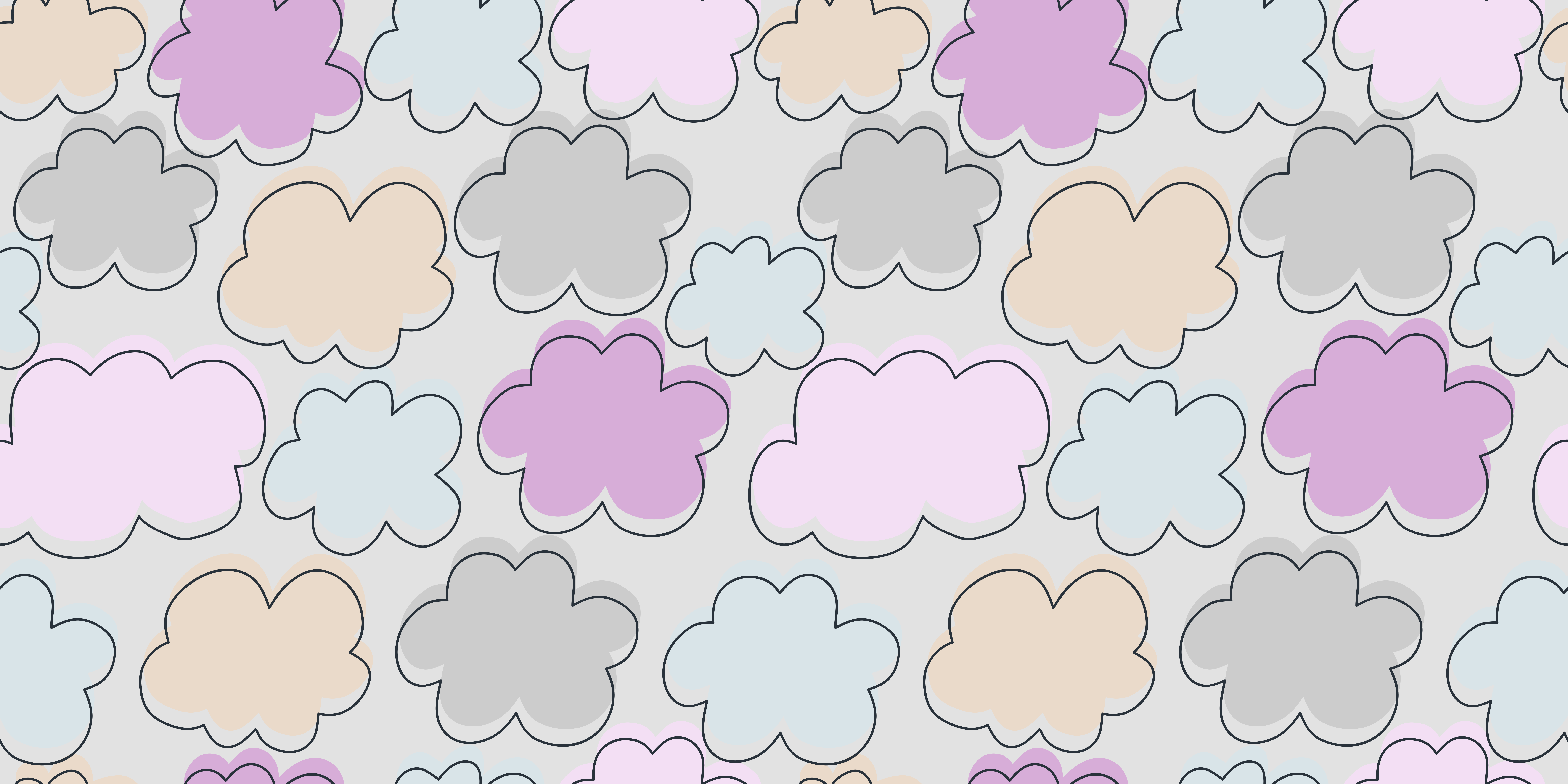 Cloudy Pastel kids vinyl carpet - TenStickers