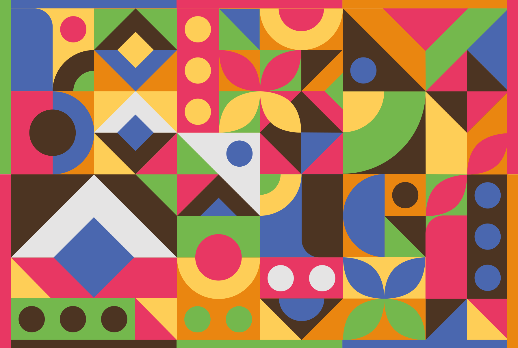 Geometric vinyl carpet geometric shapes splash - TenStickers