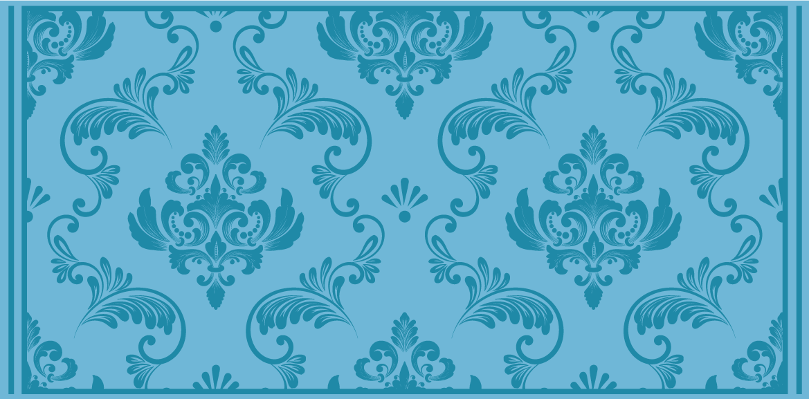 Baroque Pattern blue vinyl carpet - TenStickers