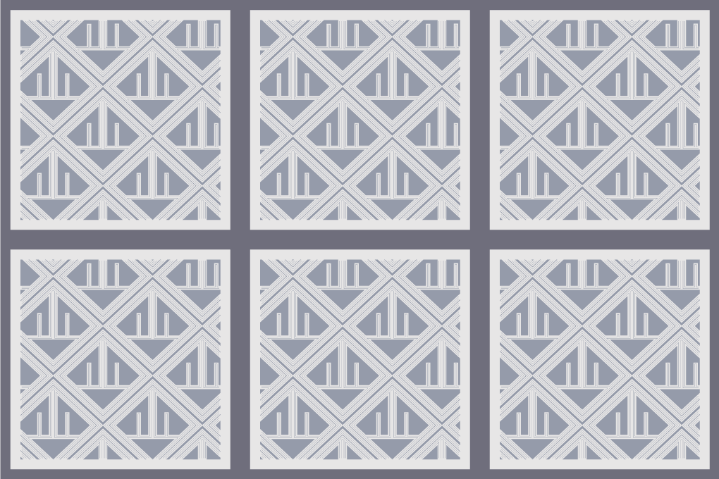 Geometric vinyl carpet geometric pattern array - TenStickers