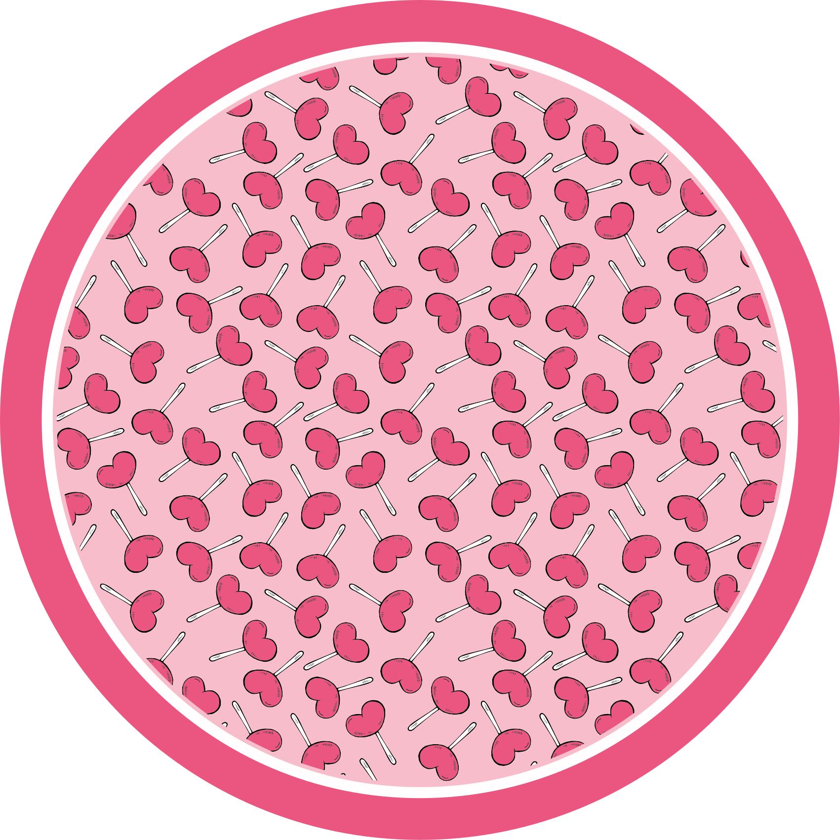 Cherry Delight Circle nursery vinyl carpet - TenStickers